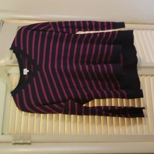 Crown & Ivy, L, Pink & Purple Long Sleeve Blouse